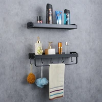 wall mounted bathroom shelves shower shampoo rack cosmetic storage rack with hook no drilling kitchen storage bathroom accessory