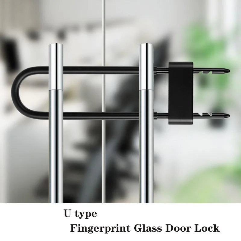 

Glass Fingerprint Door Lock Office Keyless USB Charging Smart Fingerprint Lock Electronic Lock U Shape Lock
