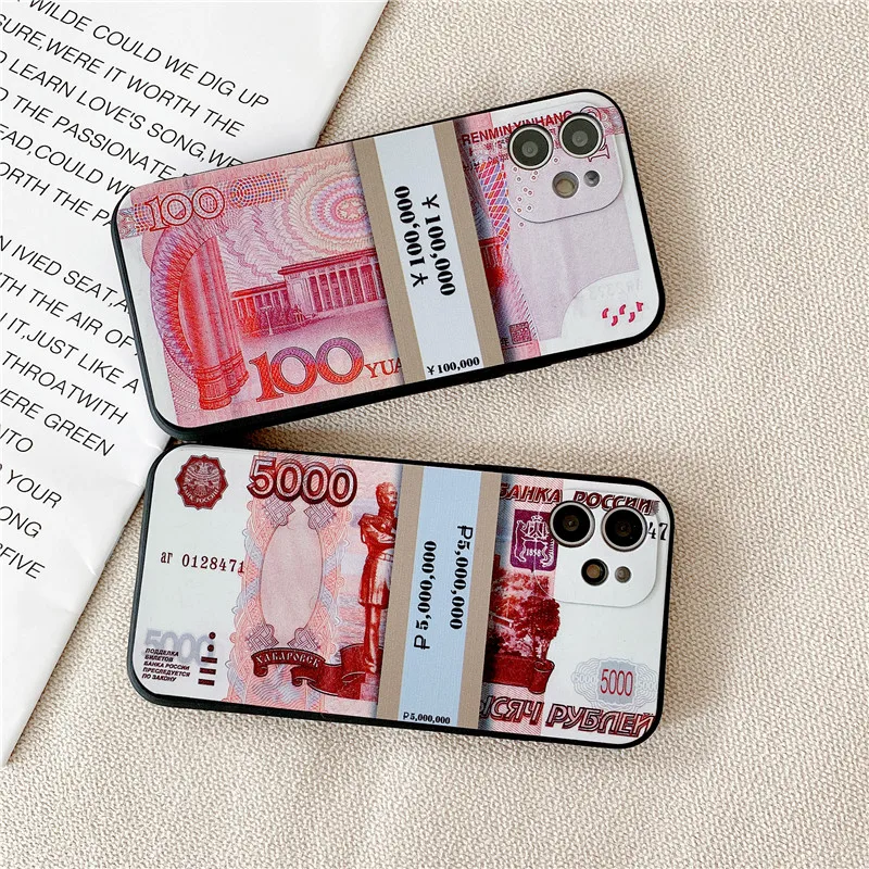 Чехол для телефона с денежными купюрами iPhone 14 13 12 11 Pro X XS Max Xr 7 8 Plus чехол из ТПУ