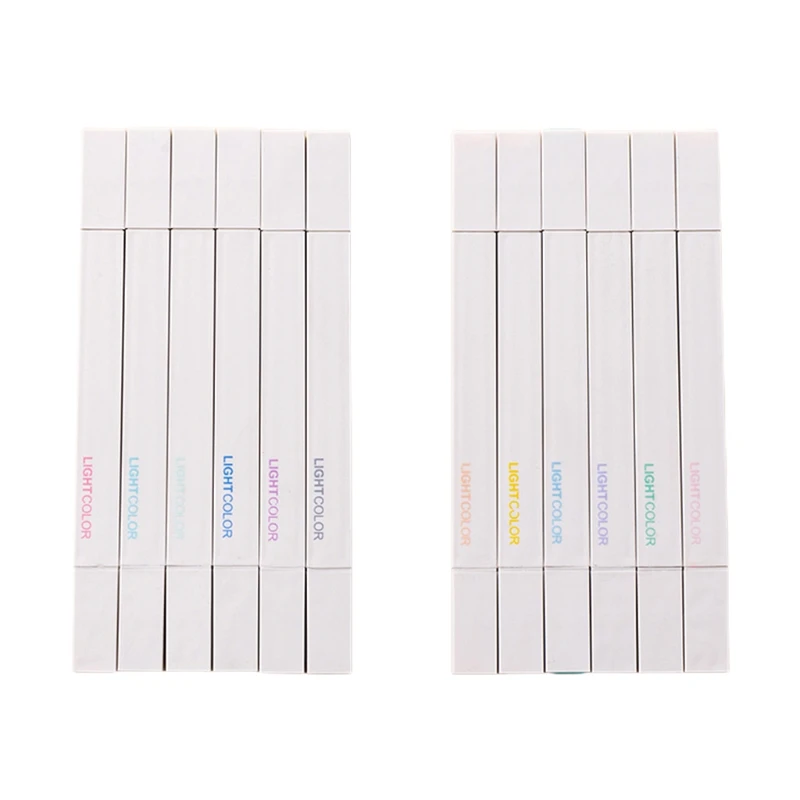 Multi-color Artist Highlighter Double-headed Paint Markers Used for Painting Coloring and Sketching (6 Colors) | Канцтовары для