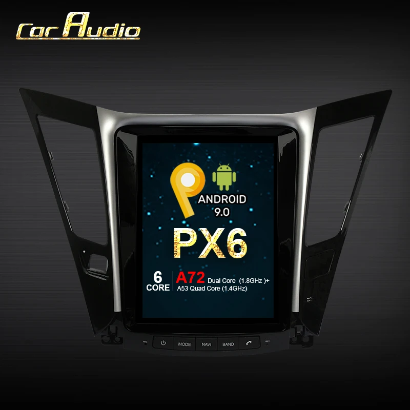 Автомагнитола 10 4 дюймов IPS Android 9 0 для Hyundai Sonata 2012-2014 вертикальный сенсорный экран