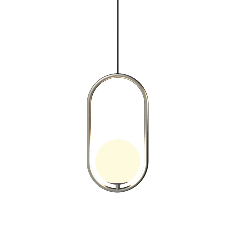 Скандинавский подвесной светильник в виде кольца современный потолочный стиле