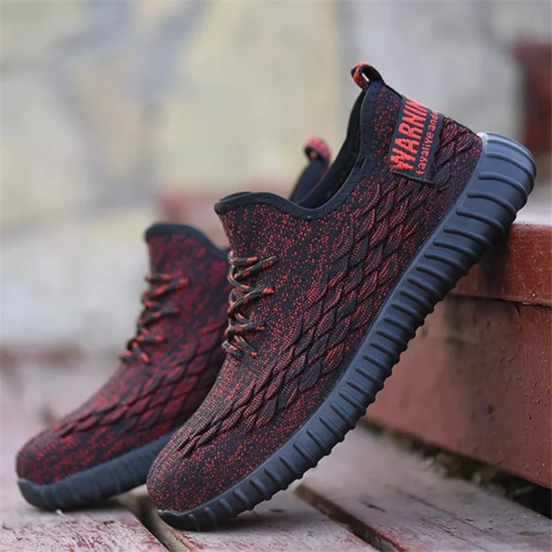 

New exhibition Men's Safety Shoes 2021 Outdoor Breathable Steel Toe Cap Anti-slip Rubber Steel Puncture Proof Work Sneaker Boots