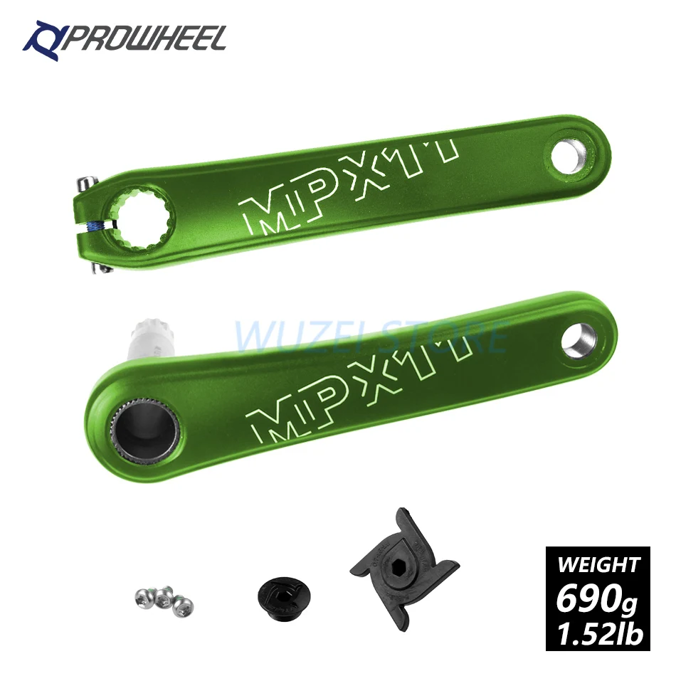 170mm Green PROWHEEL MPX11 Кривошип горного велосипеда звездочки 8/9/10/11/12 Скорость 170/175 мм Совместимость SRAM mtb велосипедные рукоятки с плавками BB Части - Цвет: 170mm Green