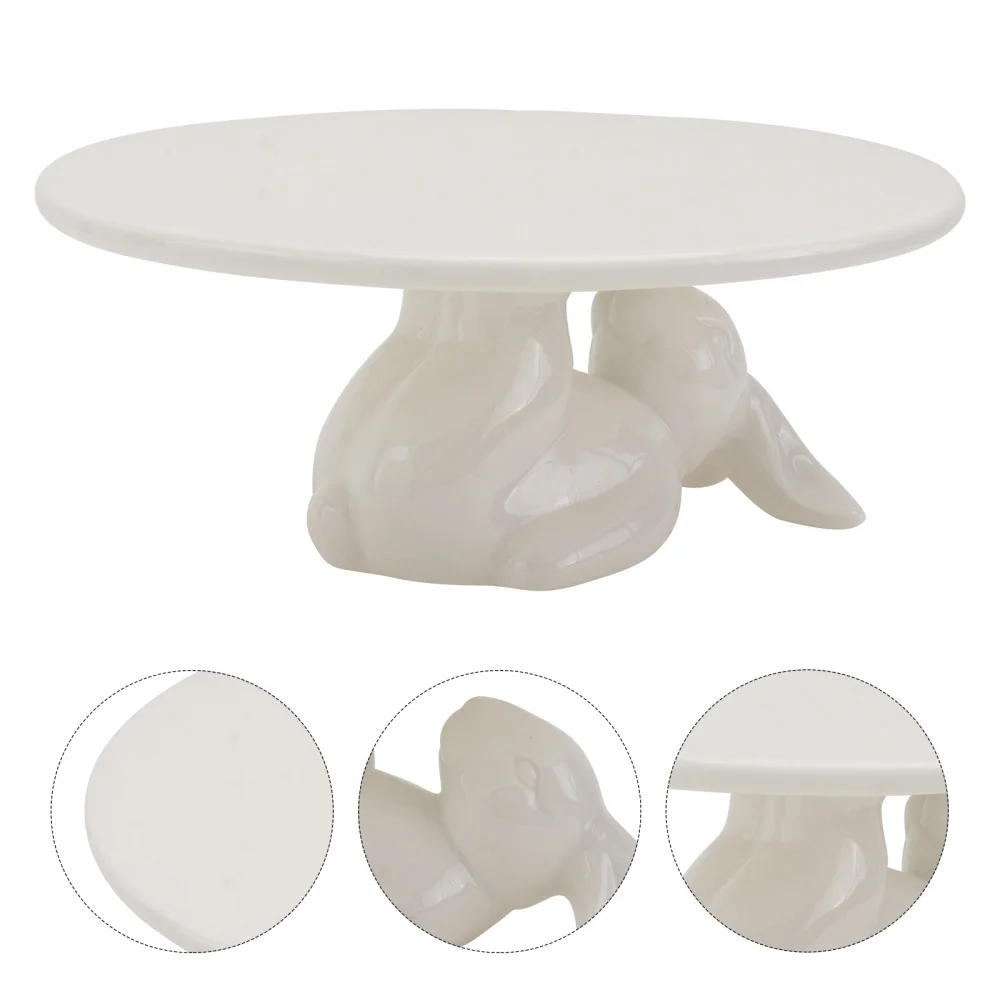 

1PC Lovely Bunny Baking Cake Dessert Plate Creative Pastry Gift Ceramic Plate