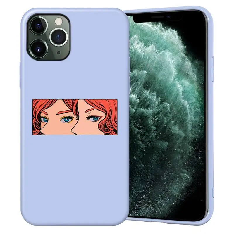 

Look Eyes Phone Case For Iphone X Case Pure White Soft Silicone Phone Case For SE&11 Pro Max