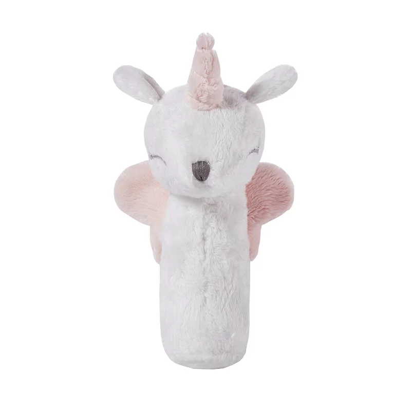 Детский колокольчик Музыкальный Розовый Единорог Детская плюшевая игрушка