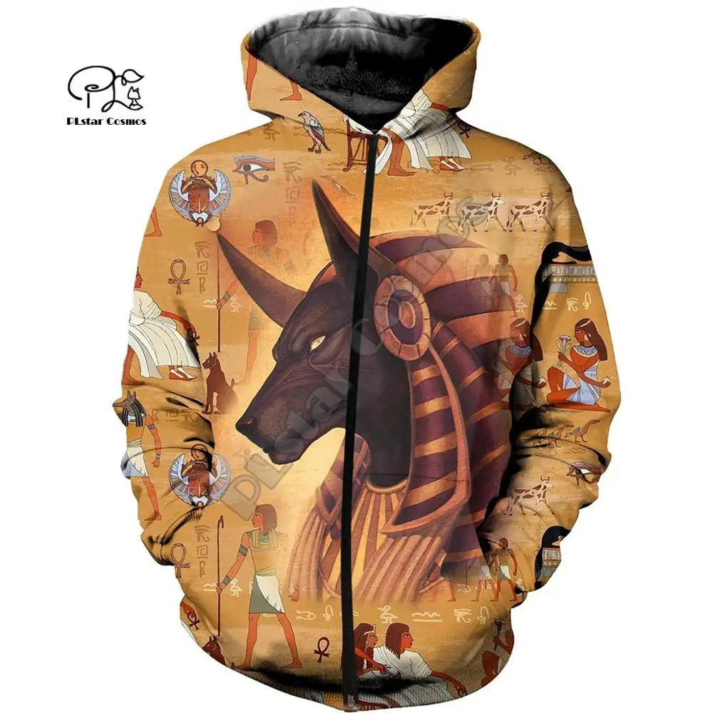 Толстовка Retor Horus древний Бог глаз Египта Фараона анубис 3D печать на молнии