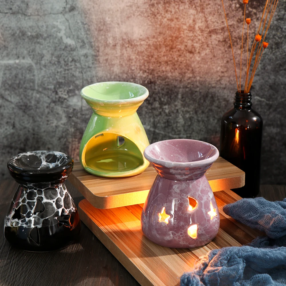1 шт. керамические пустые лампы для благовоний эфирного масла фонарь звезд Луны