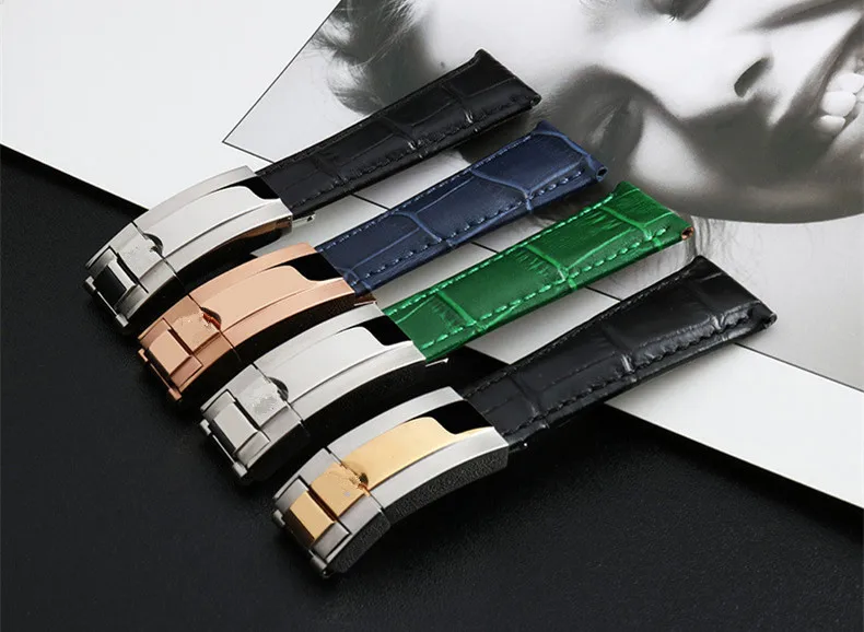 Ремешок из итальянской воловьей кожи для наручных часов черный коричневый