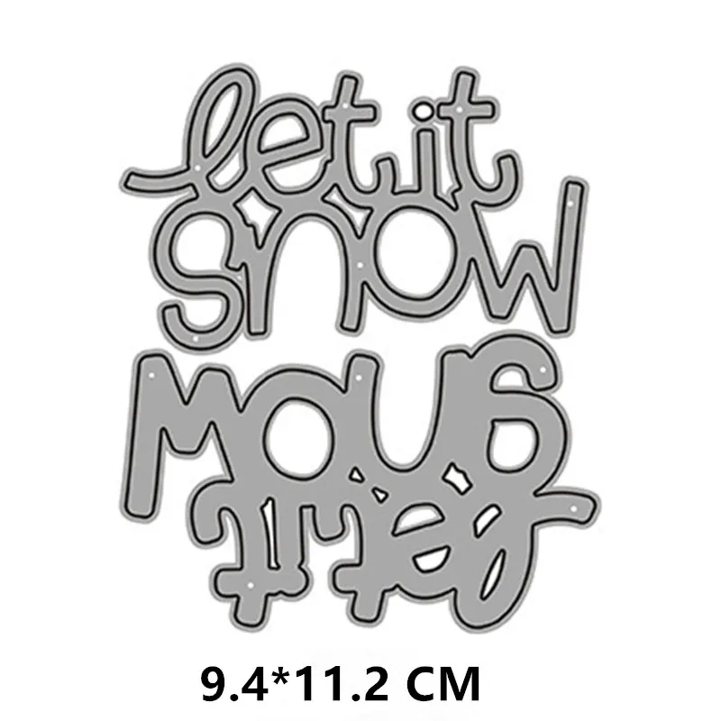 Новинка 2021 вырубные штампы Let It Snow с английской раскладкой сделай сам скрапбукинг