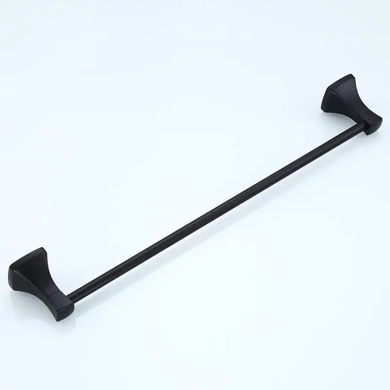 

New Style Black single pole bathroom hardware pendant single pole towel rack bathroom accessories