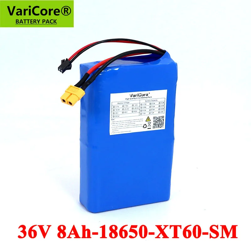 Литиевый аккумулятор VariCore для электровелосипеда 36 В 12 а/ч 10 А/ч 18650 8 20 |