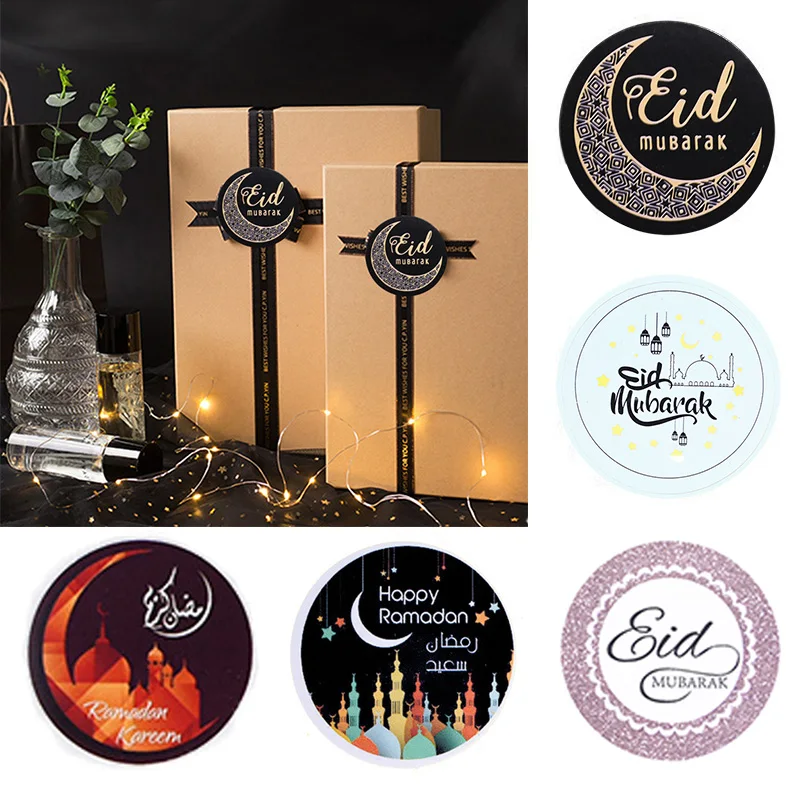 

60/120pcs Eid al-Fitr Ramadan Gift Lable Seal Sticker Islam Muslim Festival Decoration Ramadan Mubarak Gift Wrapping Sticker