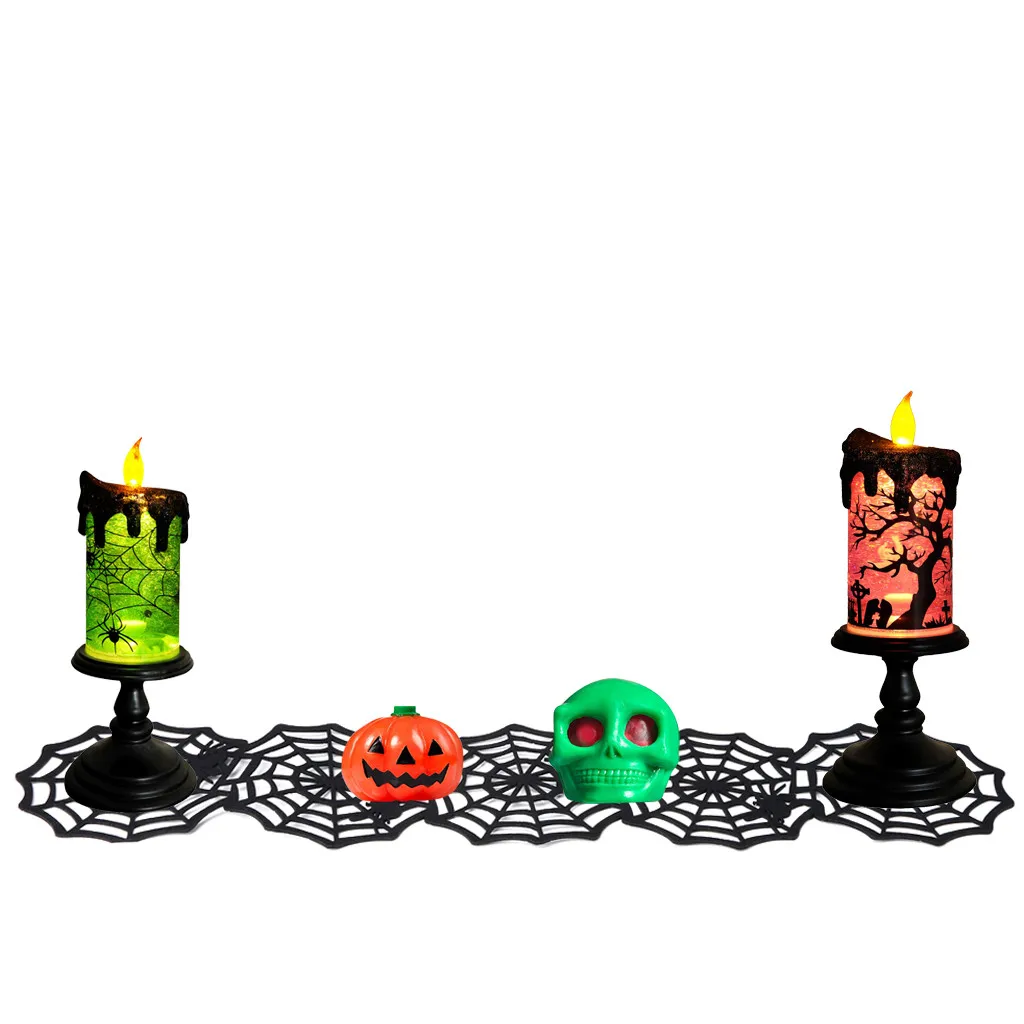 Хэллоуин паутины нетканые скатерть стаканчик столовые приборы Coaster декор стола