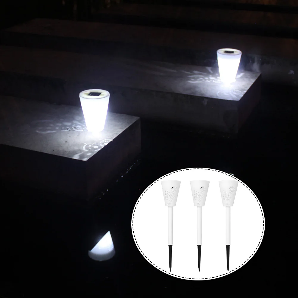 

3pcs Hollowed Out Yard Patio Garden Ground Plug Home Decor Outdoor Stake Light Solar Power LED Lamp Colour Changing Butterfly