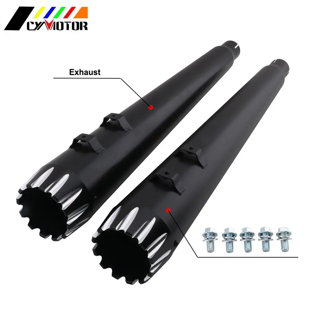 Мотоциклетные выхлопные трубы Megaphone глушители слипоны для Harley 1995 2016 модели