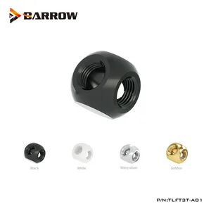 Barrow G14 X3 трехходовые кубические фитинги, аксессуары для водяного охлаждения, Водяной охладитель для ПК, черный, белый, серебристый, золотой, искусственная кожа