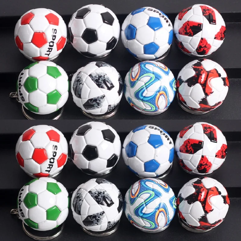 

Stereoscopic football keychain Fashion Sport Soccer Ball Key Chains Bag Pendant Trinket Items Key Ring Jewelry Gift wholesale