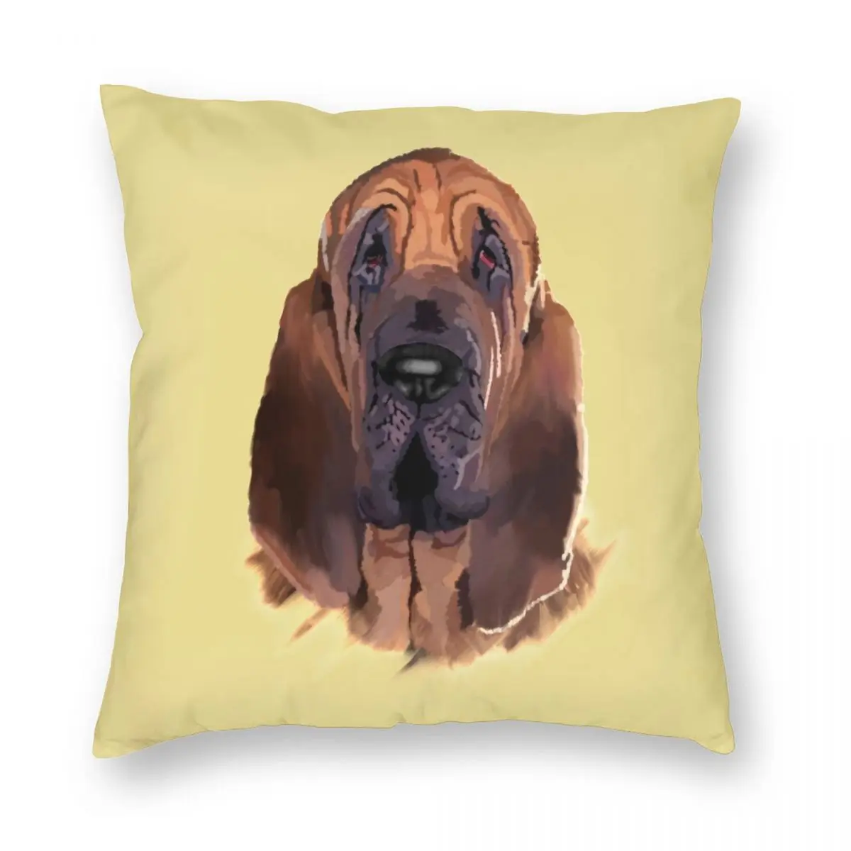 

Bloodhound Pillowcase Polyester Linen Velvet Printed Zip Decor Sofa Seater Cushion Cover 18"