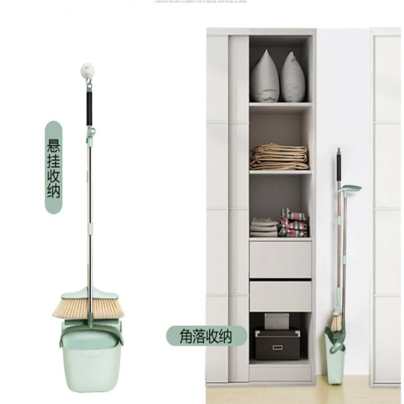 

Broom Dustpan Suit Combination Household Fold Lazy Sweep The Floor Sweeping Hair Artifact Wooden Windproof Magic