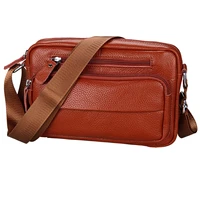 top cowhide new hot style mens shoulder bag mens outdoor travel messenger bag