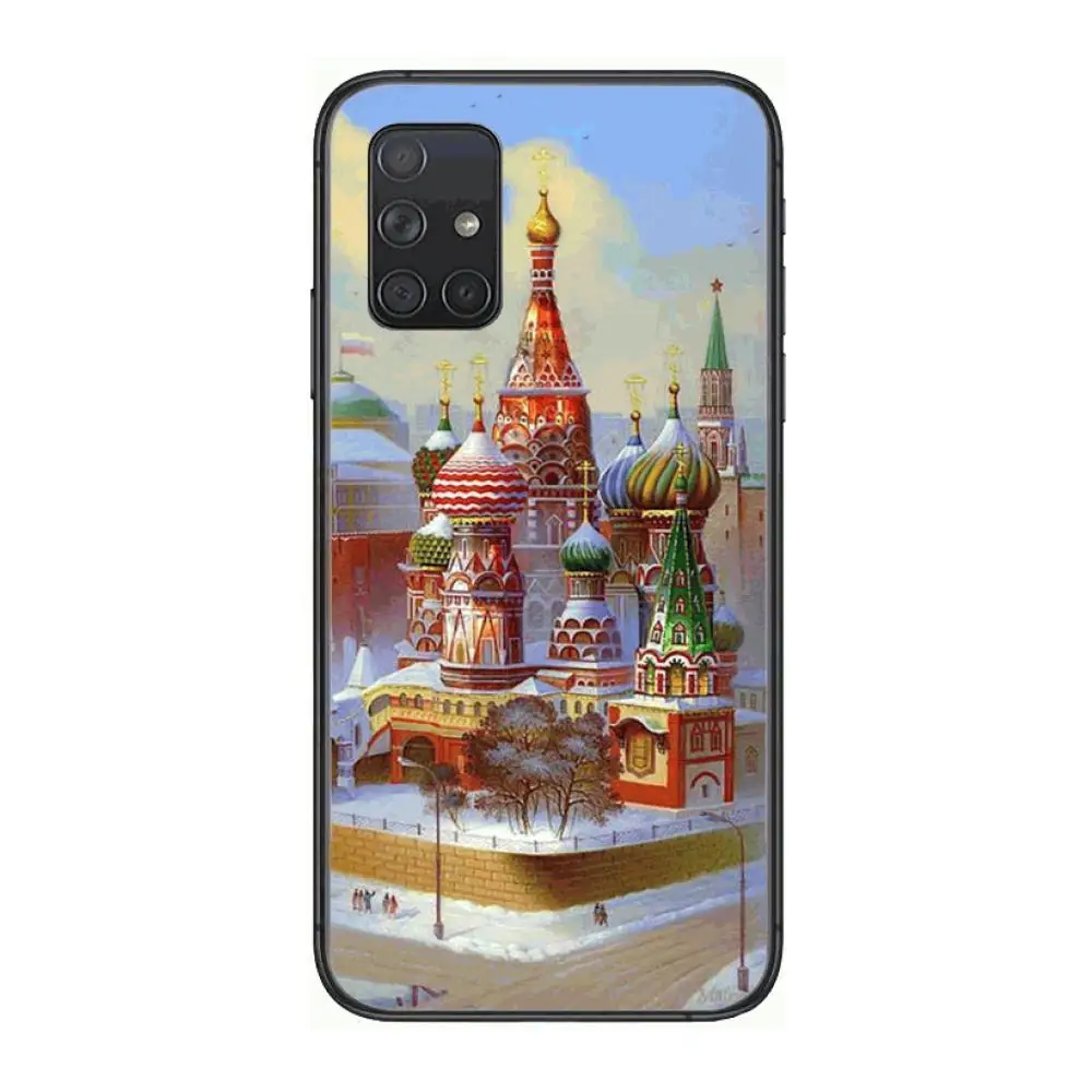 

Russian famous building Phone Case Hull For Samsung Galaxy A 50 51 20 71 70 40 30 10 E 4G 5G S Black Shell Art Cell Cover