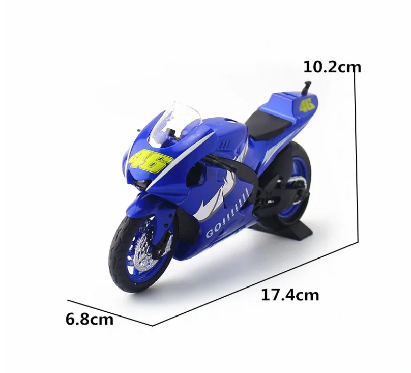 

1: 12 Yamaha Simulation Alloy Motorcycle Model Children's Toy Car With Sound And Light Boy's Birthday Gift Blue