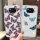 Силиконовый чехол Poco F3 для Xiaomi Poco X3 Pro, чехол с бабочкой, Fundas Poco X3 GT M3 Pro Mi 11 Lite Note 10 10T Pro 9T, задняя крышка