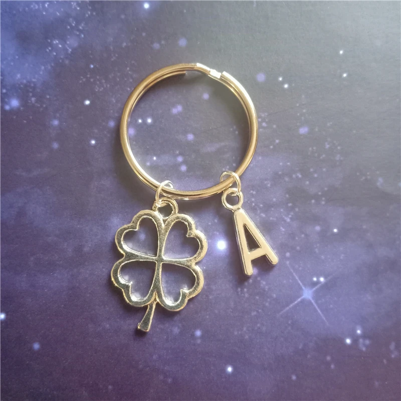 Брелок с клевером брелок растением креативные подарки для нее подарок на