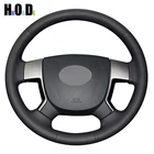 Искусственная кожа DIY черный ручной шитье Чехлы рулевого колеса автомобиля для Geely EMGRAND EC718 EC715 EC7