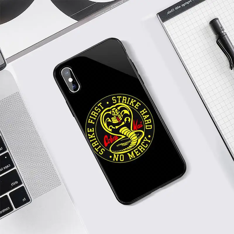 

Cobra Kai Season 2 tv show luxury protective Phone Case shell Tempered glass For iphone 5C 6 6S 7 8 plus X XS XR 11 PRO MAX