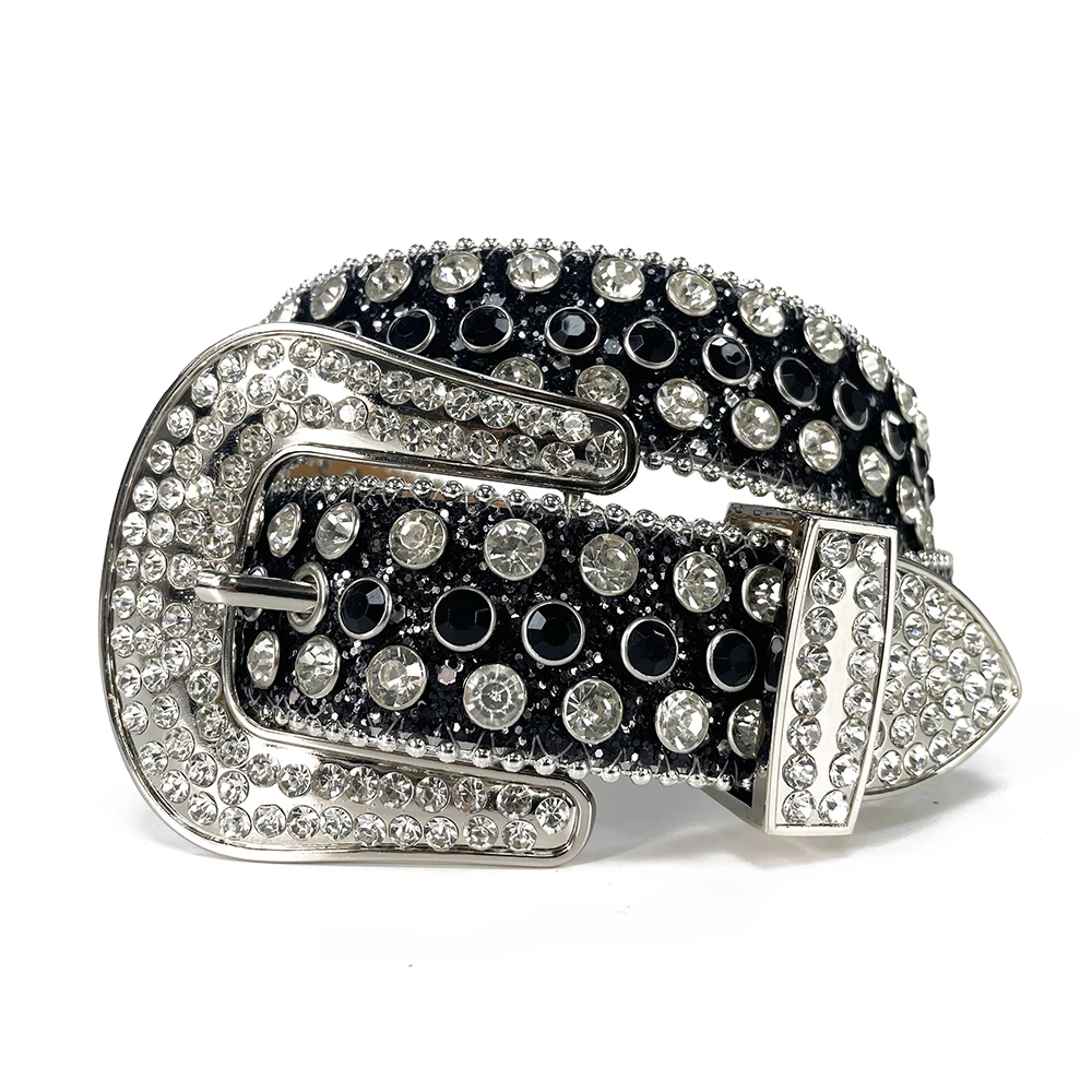 

Western Cowgirl Cowboy Bling Bling Rhinestones Belt Quality Studded Belt For Women Men Fashion Strass Ceinture Femme