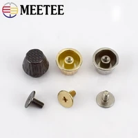 1020pcs meetee 7 5x8x12mm arc embossed nails rivet screws for bag bottom decorative studs button hardware diy leather craft
