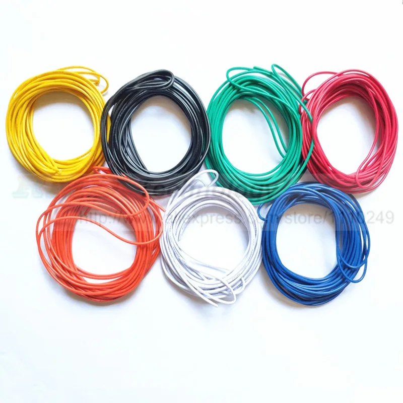 5 метров/лот супер гибкий 18AWG 22AWG 24AWG ПВХ изолированный провод электрический кабель, светодиодный, Авто Цвет выбирается кабель