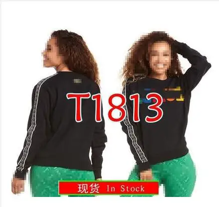 T1813 black Новое поступление женские Топы Одежда Женское пальто толстовка T1813 - Цвет: T1813 black