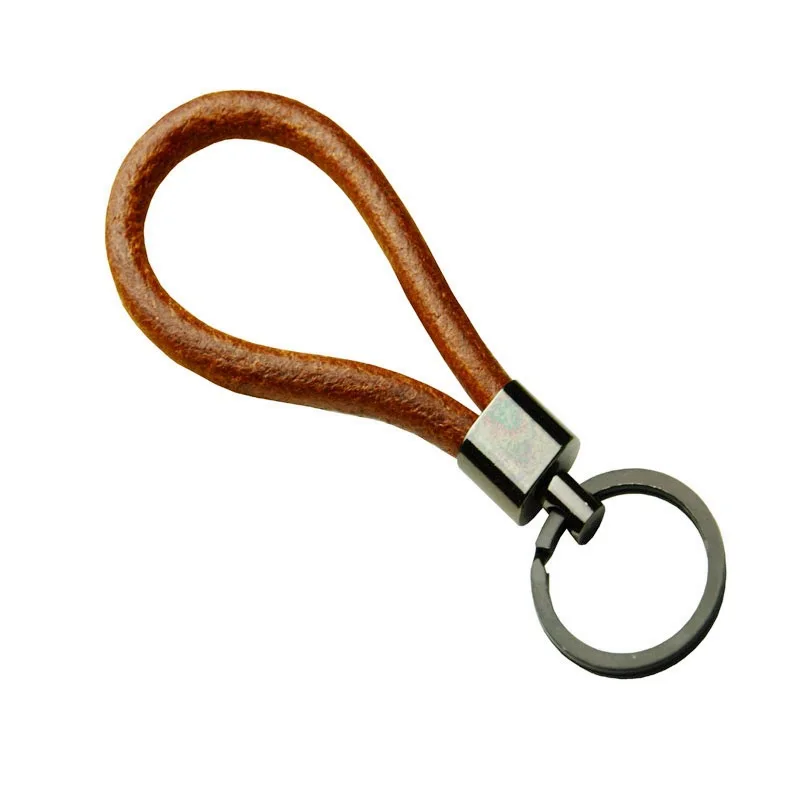 

Manufacturers Direct Leather Rope Keychain Men's Leather Custom Trade Key Chain Leather Creative Simple Gift Keyring
