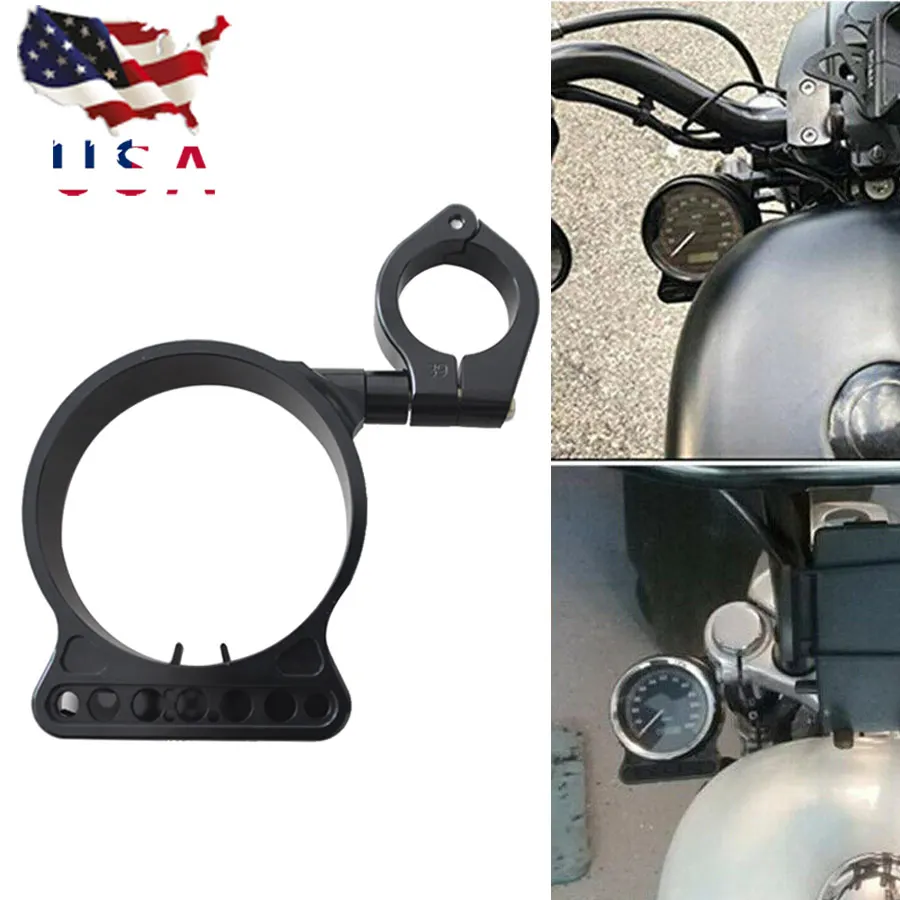 

Для Harley Sportster 883 черный мотоциклетный Спидометр Боковое крепление Кронштейн Для переустановки корпус прибора аксессуары