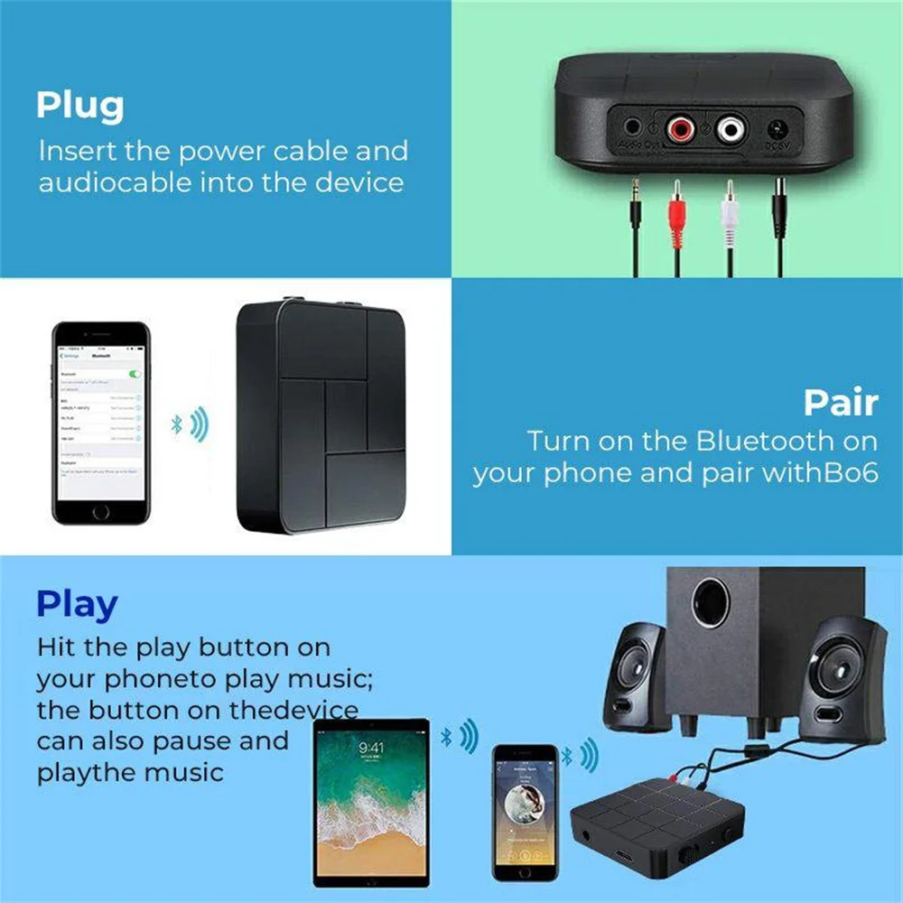 Bluetooth 5 0 Audio Receiver Transmitter AUX RCA 3.5MM Jack Stereo Music Wireless Adapter USB Dongle For Car TV PC Headphone |