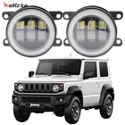 Светодиодные противотуманные фары Angel Eye DRL Для Suzuki Jimny JB64 JB74 2018 2019 2020, 2-цветные линзы, дневные ходовые огни 12 В, 2 шт.