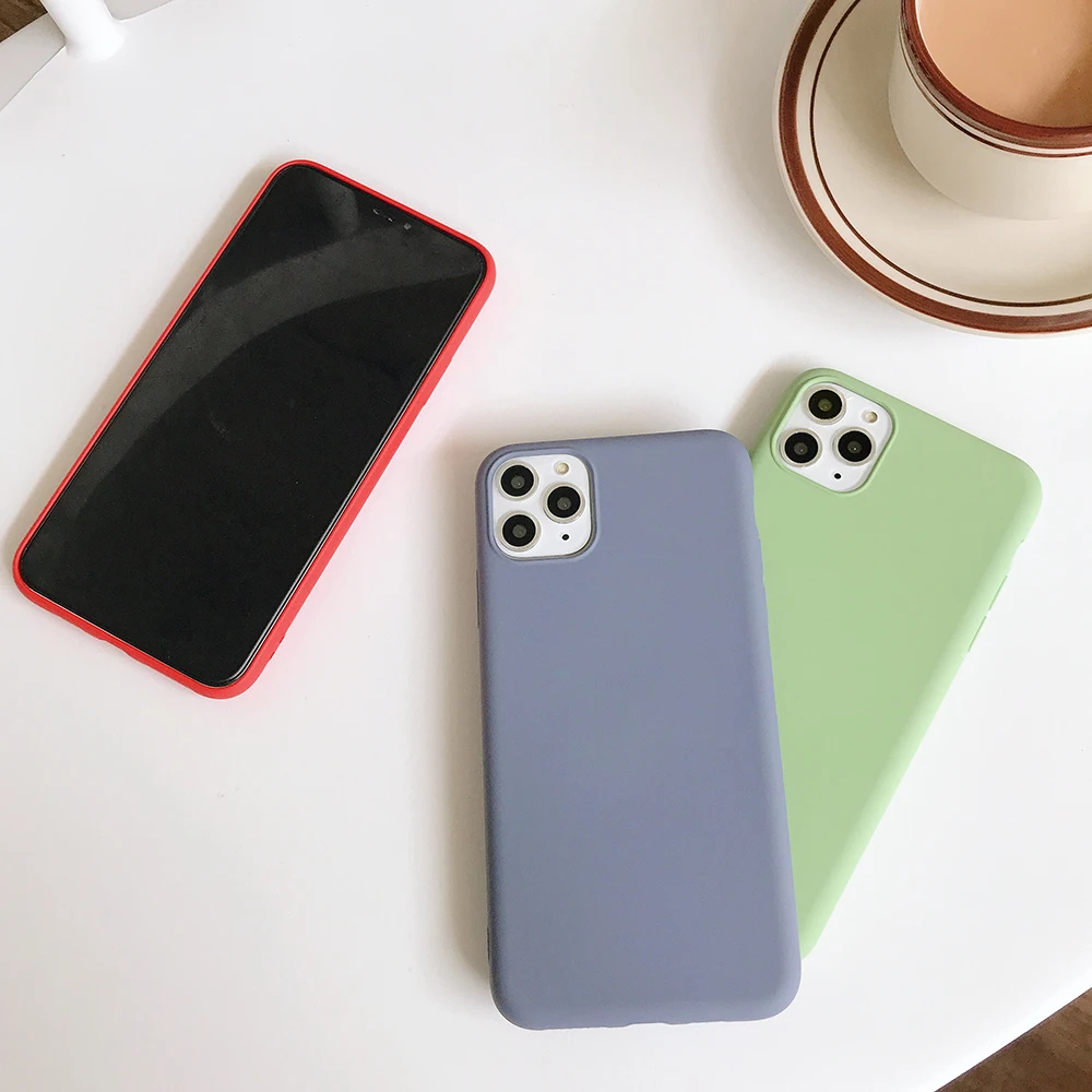 Original Liquid Silicone Case For iphone 12 11 XS Pro Max Soft Rubber Case For iphone 6 7 8 X XR Plus Shockproof Case