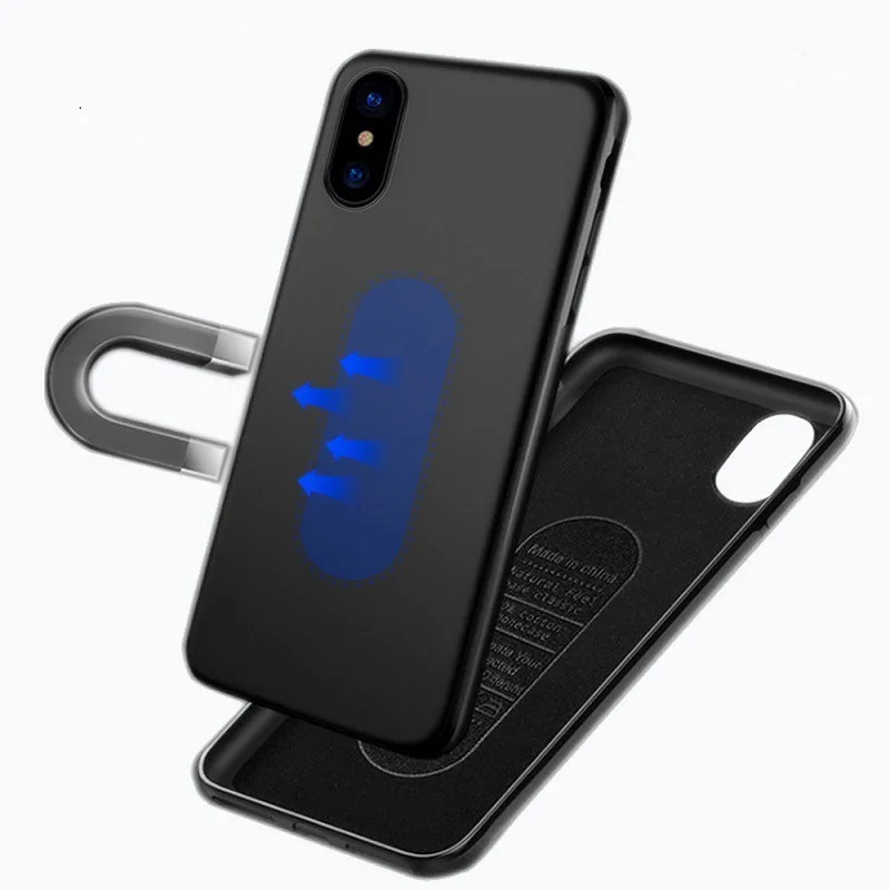 Подходит для iphone x чехол для мобильного телефона xs Матовый Магнитный чехол для автомобиля из ТПУ мягкий чехол для iphone XS