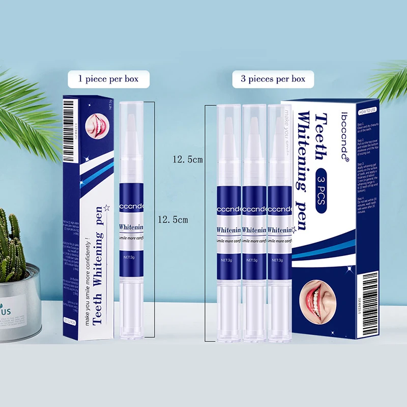 

Hot Sale 3Pcs Teeth Whitening Pens Tooth Cleaning Rotary Peroxide Bleaching Kit Dental Dazzling White Teeth Whitening Pen