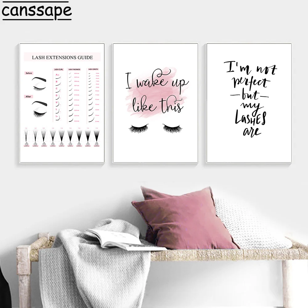 Постер для наращивания ресниц плакаты и принты макияжа рисование на холсте