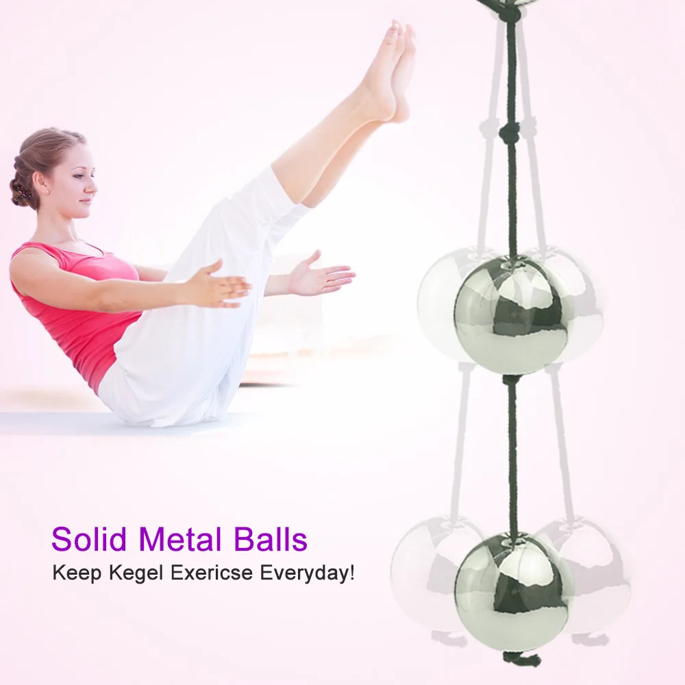 Шарики Кегеля из цельной стали такие как вибратор во влагалище качающийся
