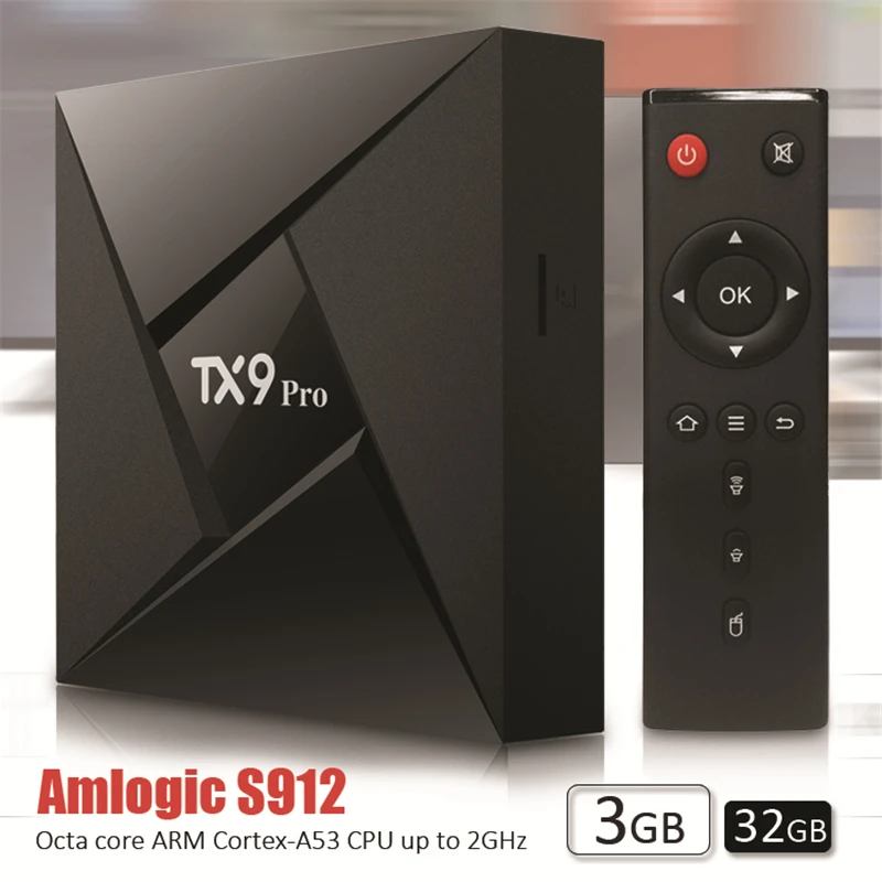 ILEPO TX9 PRO Android 7,1 Smart tv Box Amlogic S912 Восьмиядерный 3 ГБ 32 ГБ Поддержка 2,4+ 5,8 ггц WiFi 1000 м LAN BT4.1 4K H.265