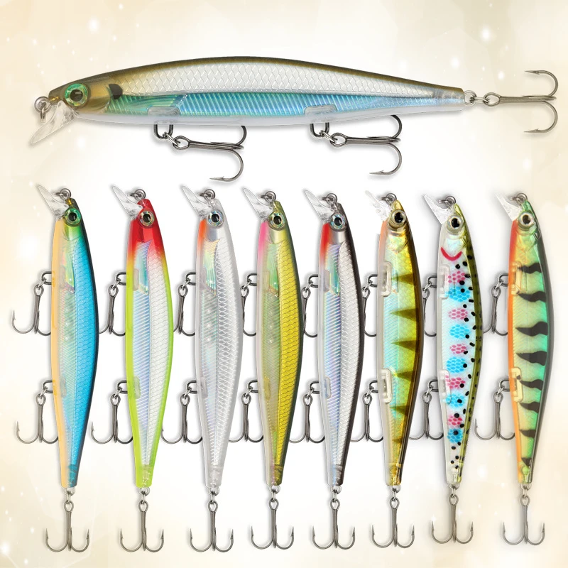 

Minnow Fishing Lures 3D Eyes 11cm 13g Laser Artificial Hard Bait 12 Color Pesca Sinking Wobblers Crankbaits Carp Bass Tackle