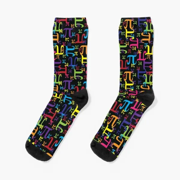 

Pieces Of Pi Crew Socks Black Mens Women Ankle Best Knee High