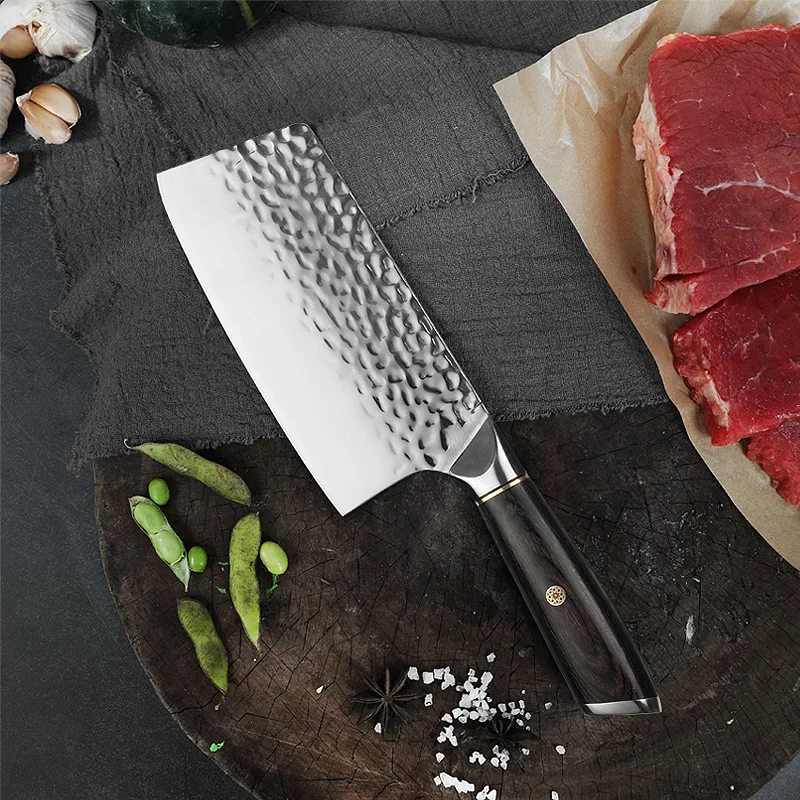 

German stainless steel knife forging hammered ladies cut vegetables cutter-hearted household sliced knife kitchen tool spot