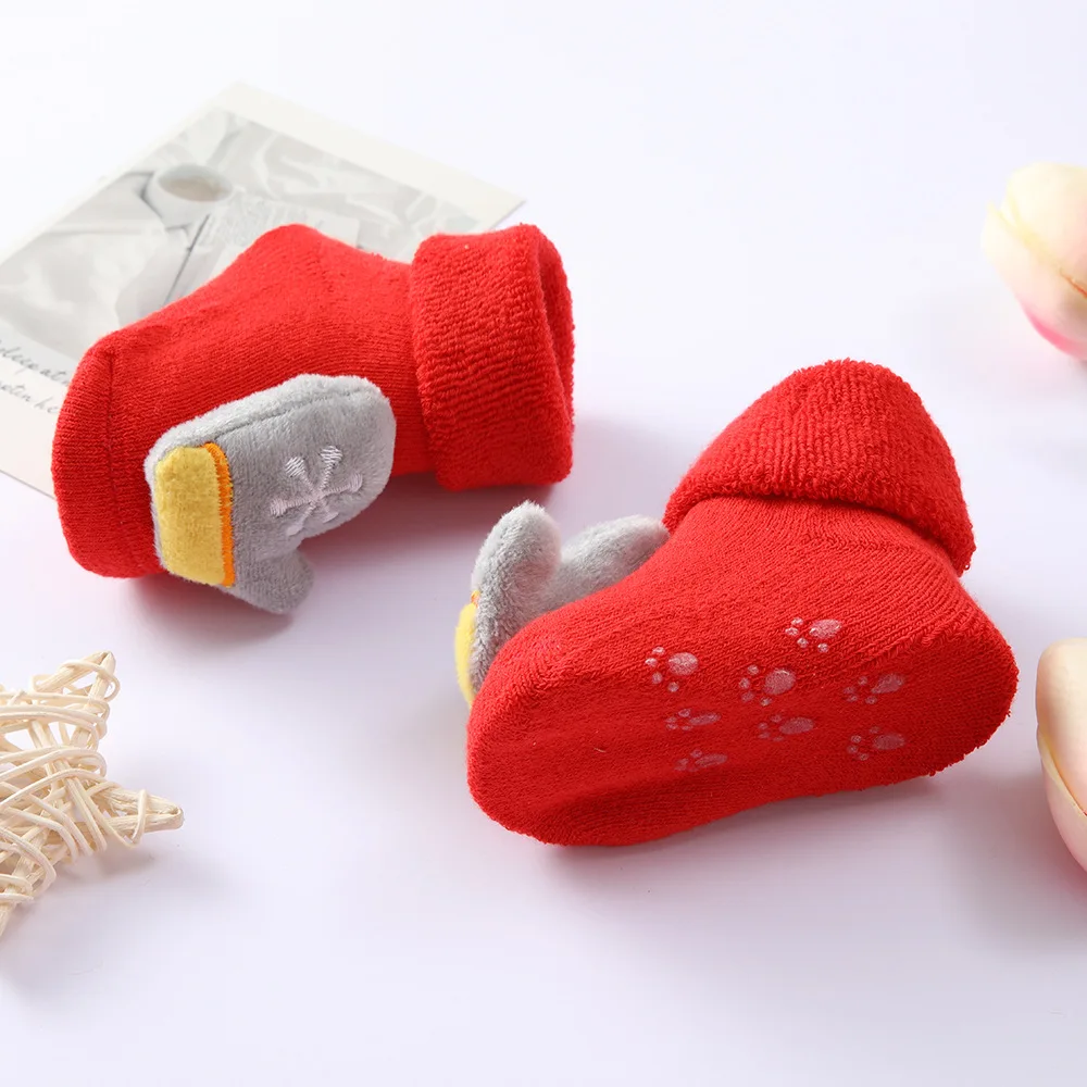 Hot Sale Baby Boys Girls Socks Thick Winter Keep Warm Floor Non-Slips Sock Shoes for Toddler Newborn Christmas New Year | Детская одежда